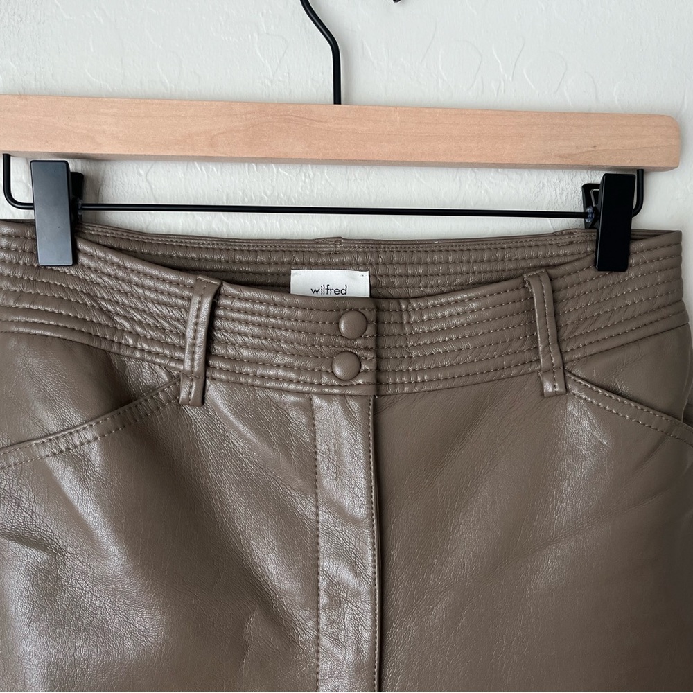 Aritizia Wilfred faux leather high rise pants 6 - Picture 9 of 13